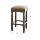 Madison Park Cirque Industrial Counter Stool Set of 2 FPF18-0187 Sand