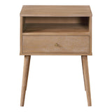 OSP Home Furnishings Rena 1-Drawer Side Table with Shelf Ash