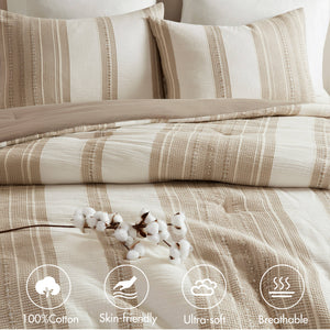 English Elm 3PCS King Comforter Set – Plush Washed Microfiber Comforter & Shams, Hypoallergenic 100% Poly Fill Luxury Tan 23.03 L x 21.46 W x 14.17 H B035P341117