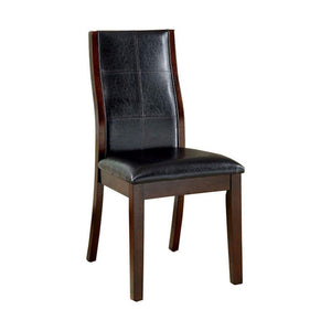 English Elm Townsend Transitional Dining Chairs Curved Back Leatherette Seat Wood Set of 2 B056P417098