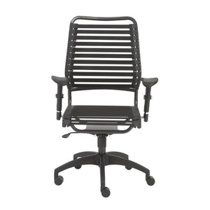EuroStyle Baba Bungee High Back Office Chair Graphite Steel Frame Ergonomic Swivel Seat 02971BLK