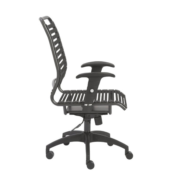 EuroStyle Baba Bungee High Back Office Chair Graphite Steel Frame Ergonomic Swivel Seat 02971BLK
