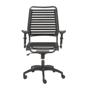 EuroStyle Baba Bungee High Back Office Chair Graphite Steel Frame Ergonomic Swivel Seat 02971BLK