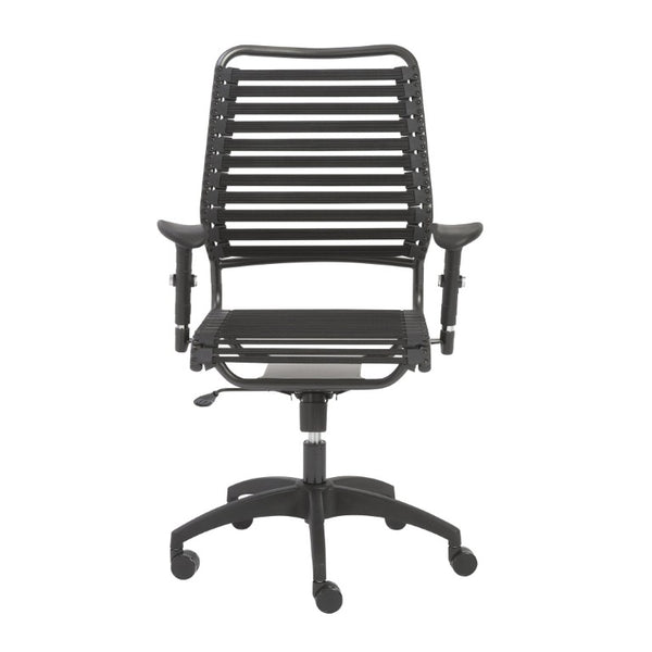 EuroStyle Baba Bungee High Back Office Chair Graphite Steel Frame Ergonomic Swivel Seat 02971BLK