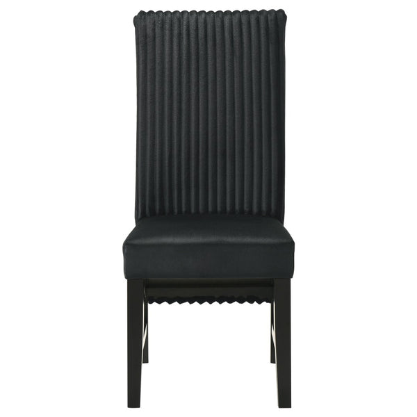 English Elm Dempsey Corduroy and Velvet Upholstered Dining Chairs with Tall Back Set of 2 B062P440298