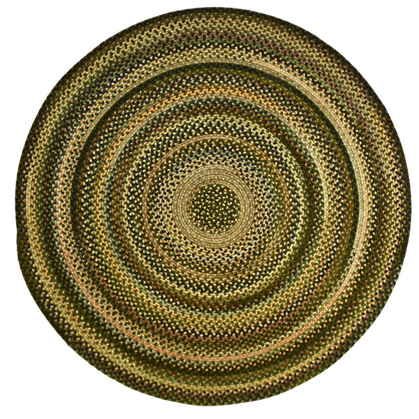 Capel Rugs Uwharrie Braided Rug Collection: Sturdy Micro-braids Inspired By Vibrant National Forest Colors Forest Path 34% Wool,33% Nylon,33% Polyester 0298cs0506290