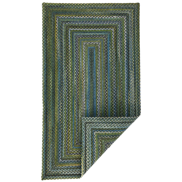 Capel Rugs Uwharrie Braided Rug Collection: Sturdy Micro-braids Inspired By Vibrant National Forest Colors Horizon 34% Wool,33% Nylon,33% Polyester 0298qs08001100930