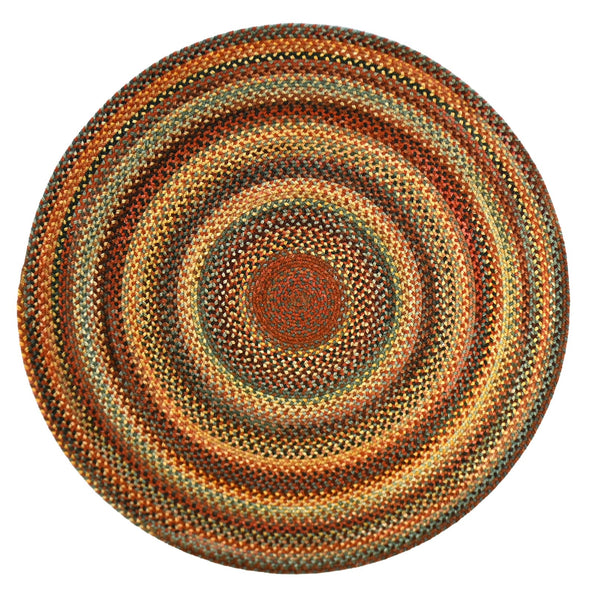 Capel Rugs Uwharrie Braided Rug Collection: Sturdy Micro-braids Inspired By Vibrant National Forest Colors Autumn 34% Wool,33% Nylon,33% Polyester 0298cs0906950