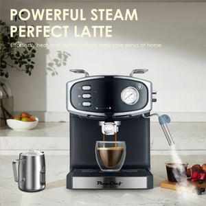 English Elm Plum 20 Bar Espresso Machine with Steam Wand Pressure Gauge and 54oz Water Tank W1002P478431