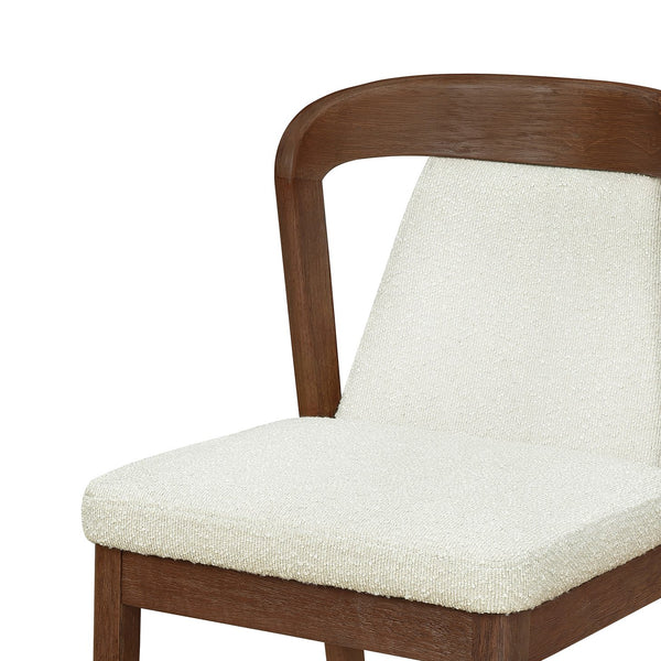 English Elm Christopher Knight Home® - Upholstered Backrest Armless Dining Chairs - Sleek Mid-Century Fabric Seats on Durable Oak Frame, 300lb Capacity Camel,Walnut N771P346002V