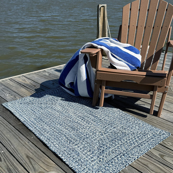 Capel Rugs Dockside Polypropylene Area Rug - Durable, Washable, Fade & Stain-resistant For Outdoor Spaces Cobalt Sea 100% Polypropylene 0299qs00270900430
