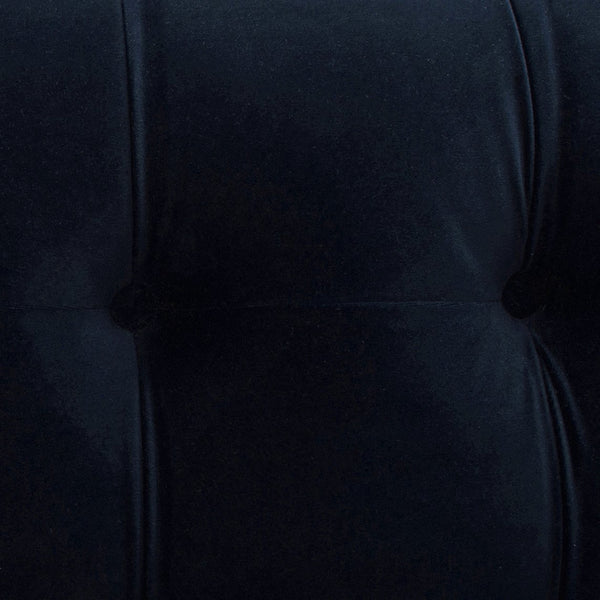 English Elm Jennifer Taylor Home - Jack 84" Modern Tuxedo Tufted Sofa in Plush Velvet with Shelter Arms, Reversible Cushions, Pillows Dark Navy B2719P238407