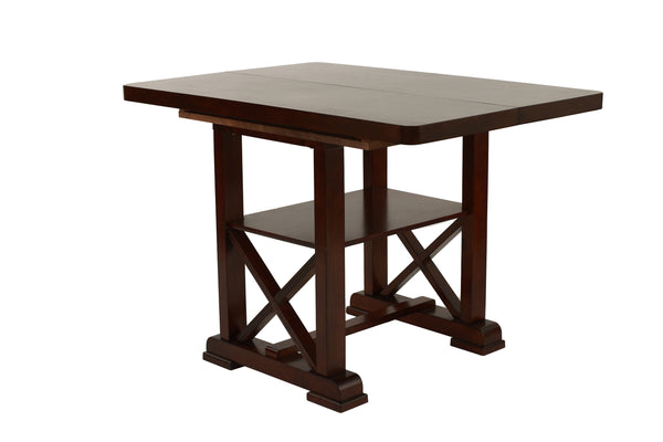 English Elm Classic 60" Dining Table with 18" Butterfly Leaf — Elegant Veneer Finish, Sturdy Rubberwood Base, 30"H Cherry 56 L x 56 W x 7 H B011S01791