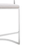 VIG Furniture Modrest Munith - Modern White Vegan Leather + Stainless Steel Counter Chair VGZA-B9504-WHT-BS