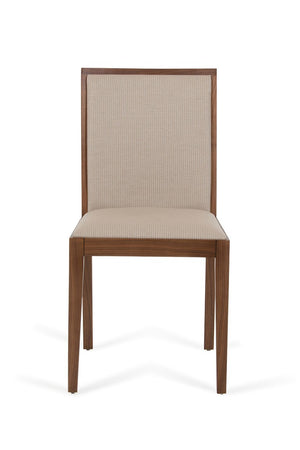 VIG Furniture Codex Mid-Century Desk Chair In Tobacco Veneer & Beige Fabric — Ready-To-Use, Compact, Stylish Accent VGCNMK029