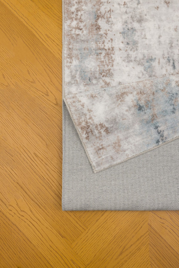 English Elm Crystal Abstract Modern Low Pile Area Rug for Living Room Entryway and High Traffic Spaces Ivory B186P479424