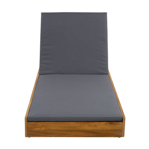 English Elm Christopher Knight Home® - Lounge Chaise Set - Elegant Acacia Wood With Water-Resistant Cushions For Ultimate Outdoor Comfort N770P272405T_N770P253018G