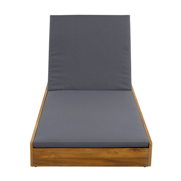 English Elm Christopher Knight Home® - Lounge Chaise Set - Elegant Acacia Wood With Water-Resistant Cushions For Ultimate Outdoor Comfort N770P272405T_N770P253018G
