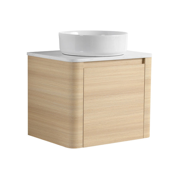 English Elm 24'' Wall-Mounted Bathroom Vanity With Soft-Close Door & Stylish Ceramic Sink For Small Spaces W999S00457