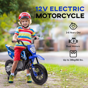 English Elm Qaba 12v Toddler Electric Motorcycle with Twist Throttle Rear Suspension Training Wheels W2225P249816