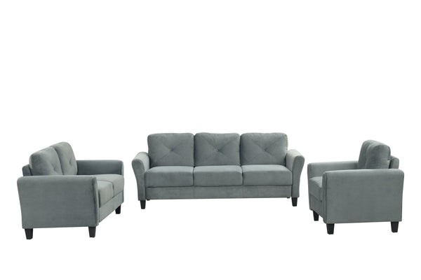English Elm Couch Plush Modular Sectional Set In Gray Velvet – Versatile, Comfortable & Easy To Clean! W2121S00012