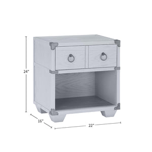 English Elm 1 Modern Kids Nightstand with Drawer and Open Shelf for Contemporary Bedrooms and Smart Storage Solutions Gray B016P256488