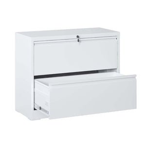 English Elm Lateral Steel Filing Cabinet Two Drawer Locking Anti-tip Home Office Storage W2735P428819