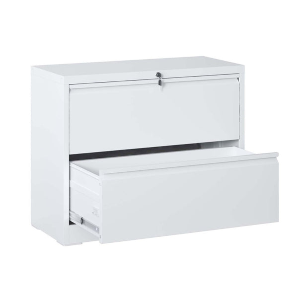 English Elm Lateral Steel Filing Cabinet Two Drawer Locking Anti-tip Home Office Storage W2735P428819