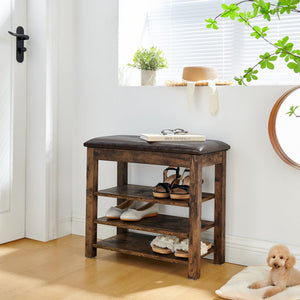 English Elm A Height-Adjustable Shoe-Changing Bench With Vintage Charcoal Finish And Hidden Storage Solution W487P289974
