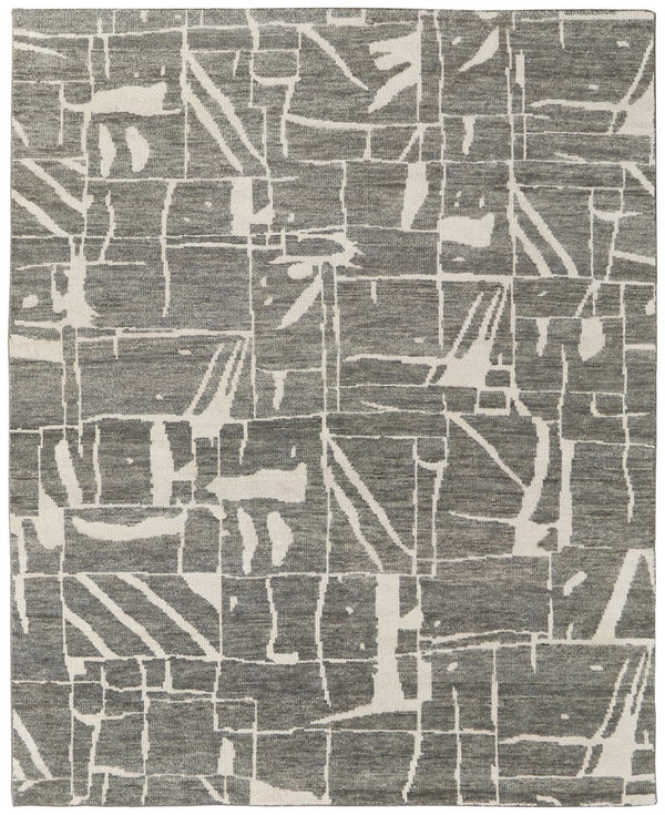 Feizy Rugs Sutton Hand Knotted Wool Rug - Exquisite Abstract Design For Modern And Transitional Interiors Taupe,Ivory Wool T05t6003pewgrnp00
