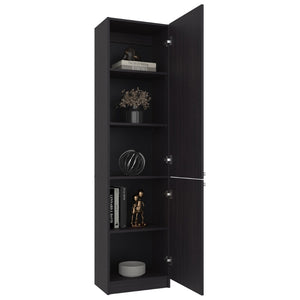 English Elm Home Vertical Freestanding Bookcase with Open Shelving and Enclosed Lower Cabinet B070P487565