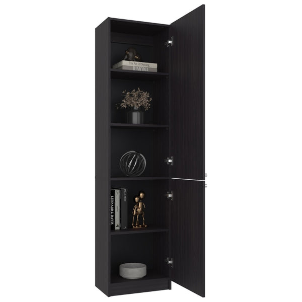 English Elm Home Vertical Freestanding Bookcase with Open Shelving and Enclosed Lower Cabinet B070P487565