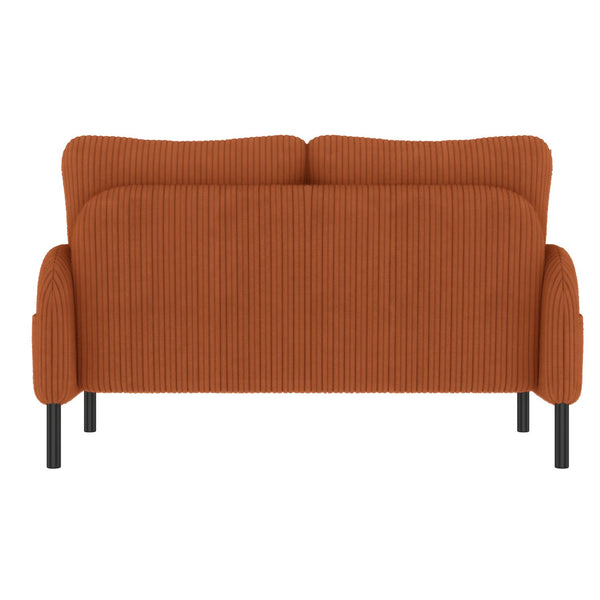 English Elm UNITED Corduroy Double Sofa with Ergonomic Support, High-Rebound Springs, Side Pockets, 500lb Capacity Orange W1568P307268