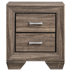 English Elm Oatfield 4-Piece Eastern King Bedroom Set - Washed Taupe Finish, Transitional Style & Storage Solutions B062S00915