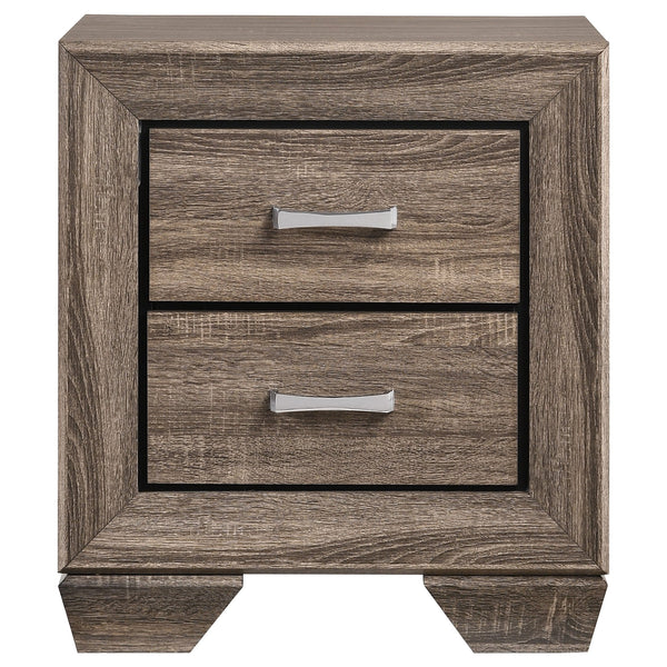 English Elm Oatfield 4-Piece Eastern King Bedroom Set - Washed Taupe Finish, Transitional Style & Storage Solutions B062S00915