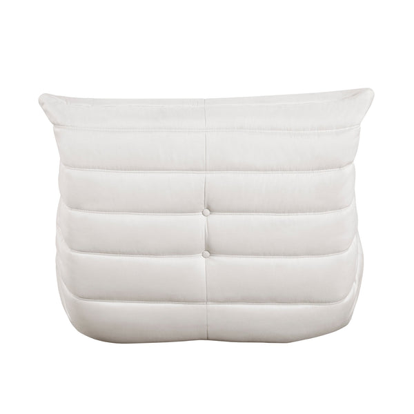 English Elm Luxury plush tufted floor chair with microfiber pleats, wide comfy seat, non-slip base for lounging Beige 32.5 L x 39 W x 27 H B011P300061