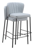 Linz Counter Stool - Set of 2 Gray 109781 Zuo Modern