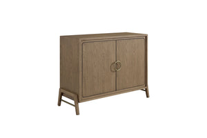 English Elm Two Door Latte Server 46" Light Brown Solid Wood+MDF Buffet Cabinet with Custom Hardware, Modern Finish B2699P238655