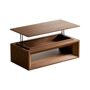 English Elm 43.3'' Wood Veneer Lift Top Coffee Table with Hidden Storage for Living Room Walnut W1435P453255