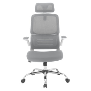 OSP Home Furnishings Mesh Back Ergonomic Office Chair with Lumbar Support Headrest and Chrome Base EMW60020CHR-2