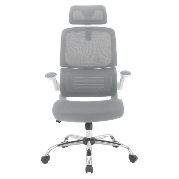 OSP Home Furnishings Mesh Back Ergonomic Office Chair with Lumbar Support Headrest and Chrome Base EMW60020CHR-2