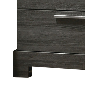 English Elm Grey Oak Romantic 2-Drawer Nightstand with Smooth Kenlin Glide, Dovetail Construction & Sturdy Build B062P209011