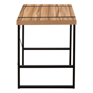 English Elm Computer Desk For Home Office - Modern 49" Workspace With Reclaimed Wood Finish & Metal Frame B2710P219879