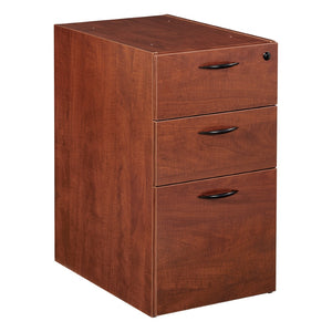 OSP Home Furnishings Napa Under Desk File Pedestal with Locking Drawers for Organized Office Storage Cherry NAP-65-CHY
