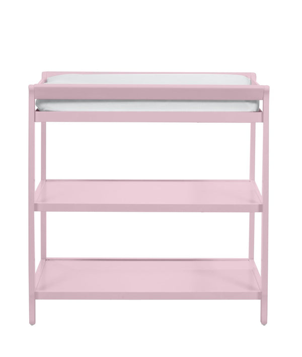 English Elm Riley Sleigh Style Nursery Changing Table with Safety Rail and Open Storage Shelf B022P204822