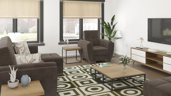 English Elm Primenest Versatile Upholstered Chaise Lounge - Convertible Sleeper With Storage & Pillows Included B030P303518-GIGA