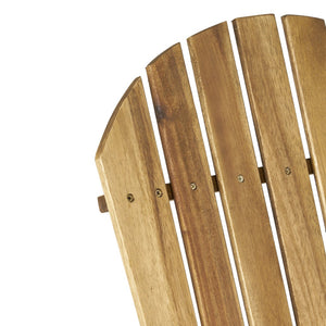 English Elm Malibu Acacia Wood Reclining Adirondack Chair with Built-in Footrest for Outdoor Lounging 57345.00NTLS