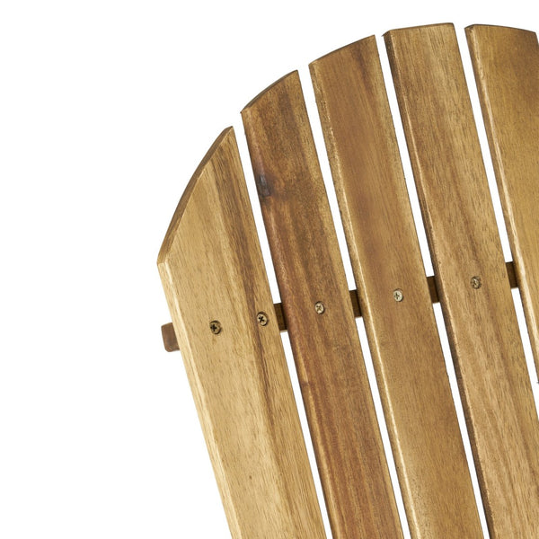 English Elm Malibu Acacia Wood Reclining Adirondack Chair with Built-in Footrest for Outdoor Lounging 57345.00NTLS