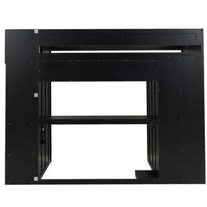 English Elm Gaming Full Loft Bed with Built-in Desk Led Lights and Storage for Teen Rooms N709P004103J