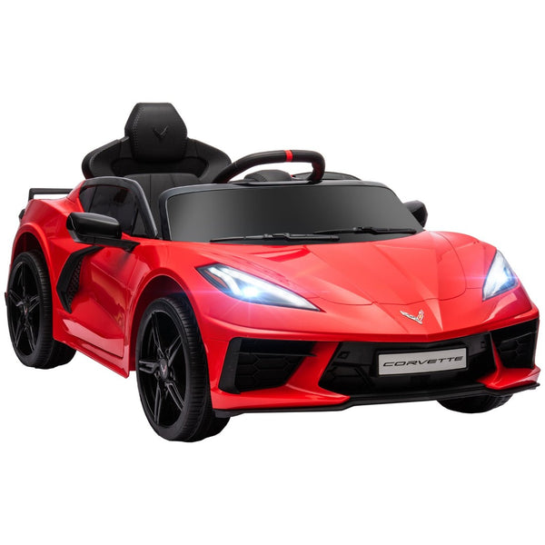 English Elm Qaba Licensed Corvette 12v Kids Ride on Car with Remote Suspension and Safety Harness W2225P217169